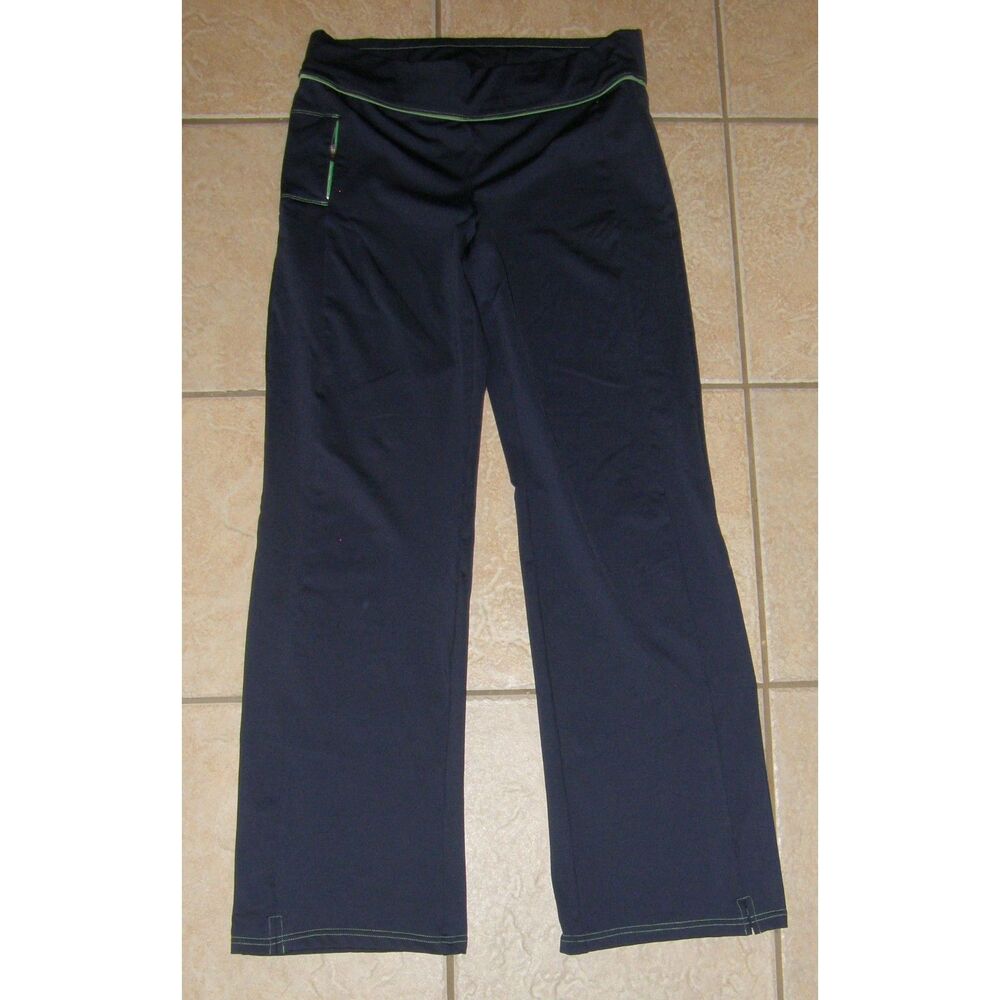 Dark Blue Sz Medium Moisture Wicking Stretchy Athletic Pants Pocket GAP BODY